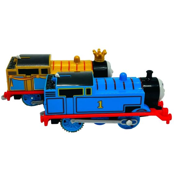Thomas & Friend Track Master Motorized Engine Gold Crown Blue Lot of 2 - Tested - Picture 6 of 11